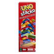 UNO Stacko Game for Kids & Family with 45 Colored Stacking Blocks & Tray for Game Nights & Parties