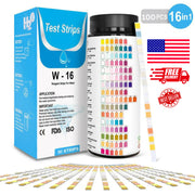 100pcs 16 in 1 Drinking Water Test Kit Strips, Home Water Quality Test for Tap.